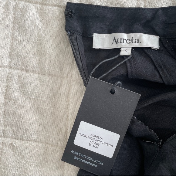 NWT Aureta Studio Florence Mini Dress Black Size Small - Picture 7 of 7